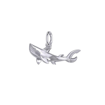 Graceful Guardian Sterling Silver Shark Pendant by Peter Stone TPD6225 - Jewelry